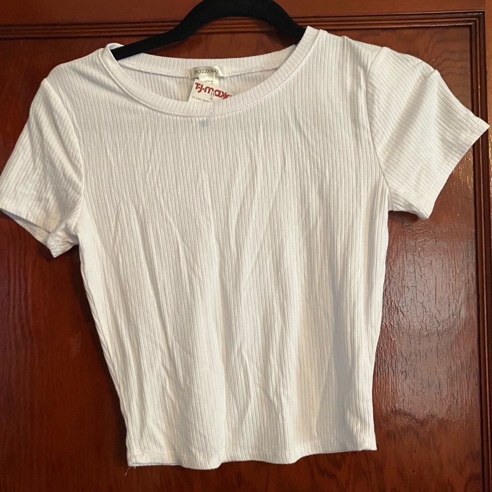 White crop top
